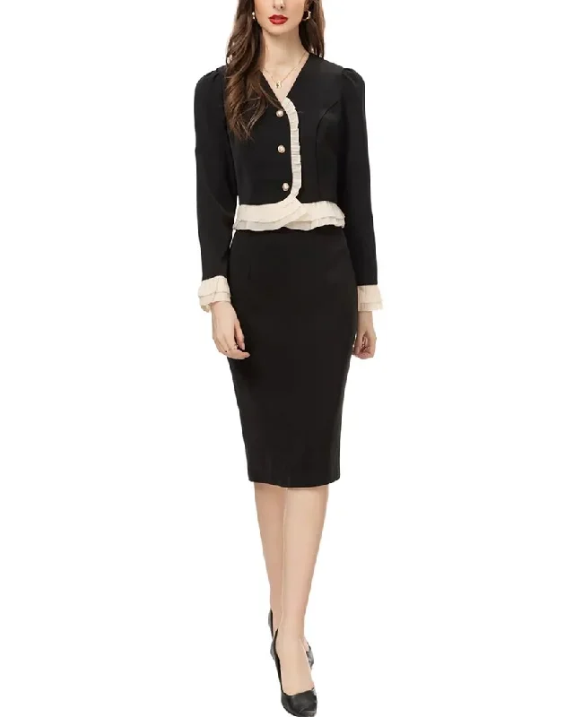 BURRYCO 2pc Blazer & Skirt Set