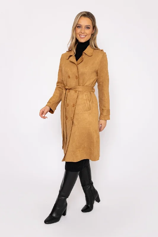 camel-faux-suede-trenchcoat