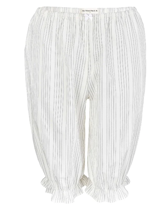 Capri Bloomer Pants - Chalk Stripe