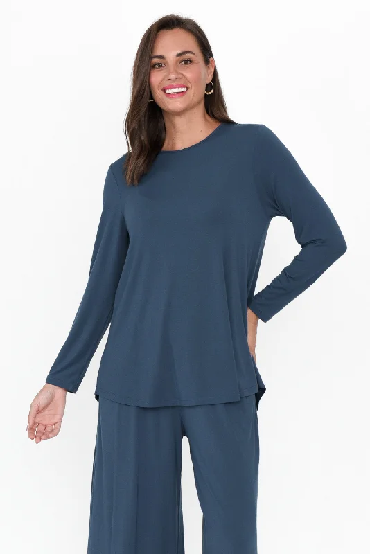 Carla Deep Blue Micro Modal Top