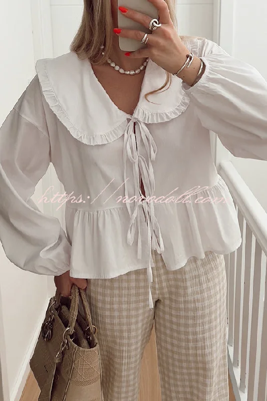 casual-and-versatile-lace-up-long-sleeved-lace-shirt-top