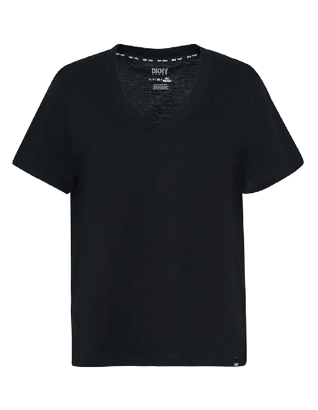 Slub Solid V-Neck Tee