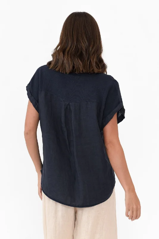 dorian-navy-linen-cotton-top