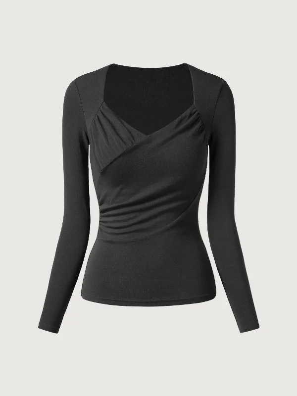 Eco-Mousse® Diamond Neckline Ruching Brami Top