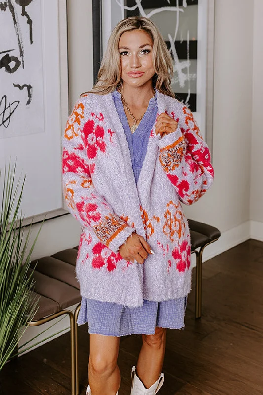 Fan of Floral Knit Cardigan