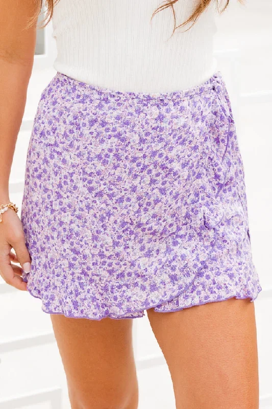 Garden Walls Lavender Floral Skort