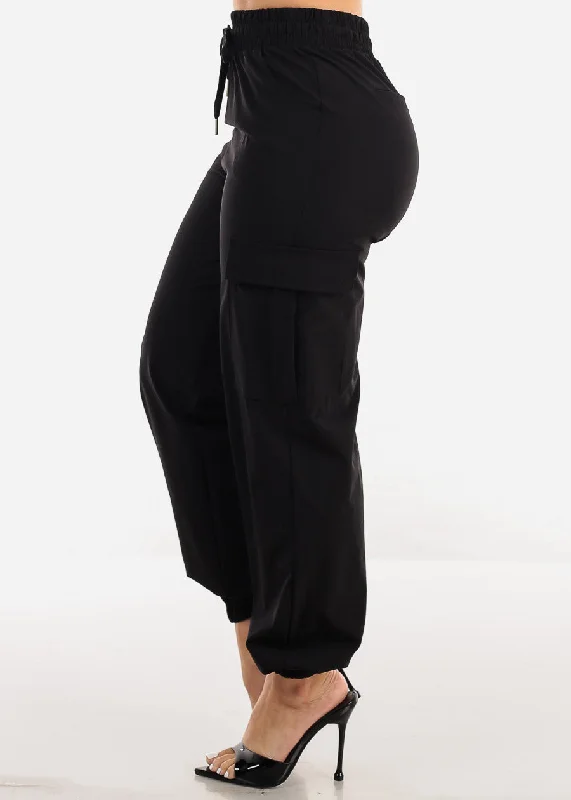 high-waist-drawstring-black-cargo-jogger-pants-y8230blk