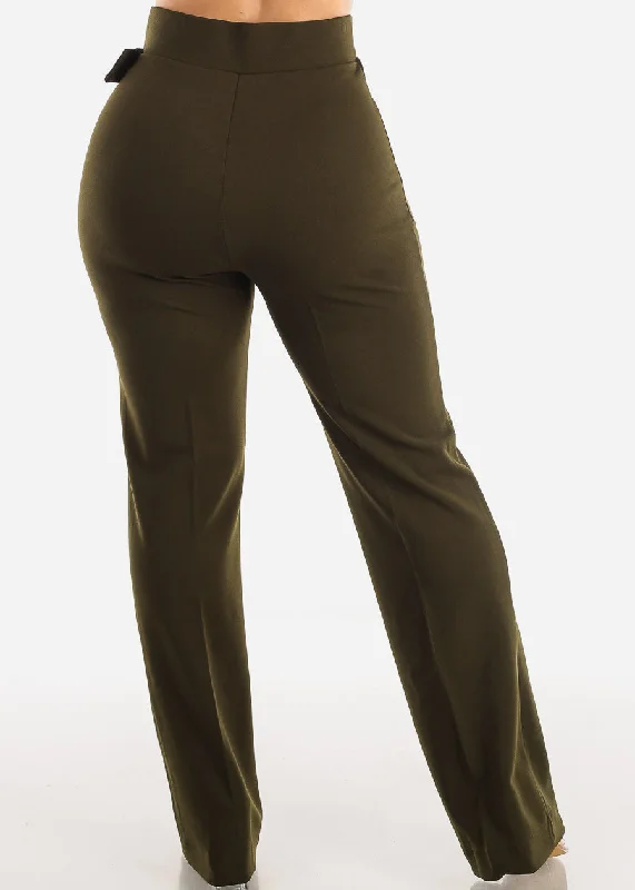 high-waist-straight-leg-stretch-dress-pants-w-belt-olive-v23237zdkolv