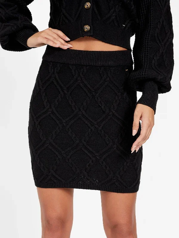 Kathy Diamond Cable-Knit Skirt