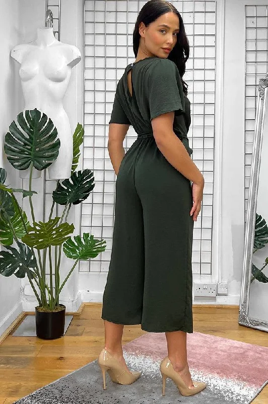 khaki-fixed-wrap-cropped-leg-jumpsuit