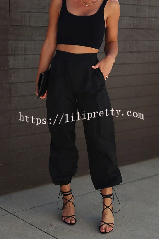 let-s-rewind-nylon-elastic-waist-pocketed-cargo-pants