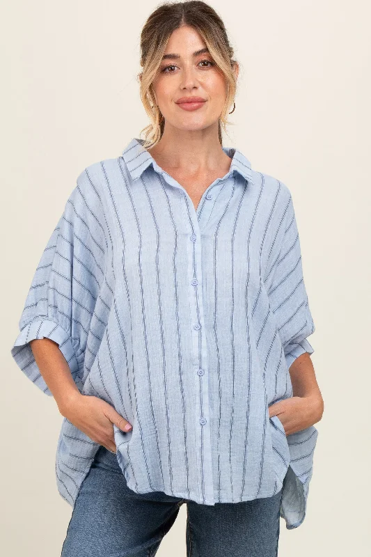 light-blue-striped-collared-oversized-maternity-top