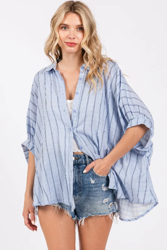 light-blue-striped-collared-oversized-maternity-top