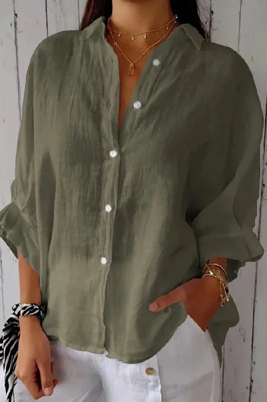 linen-blend-solid-color-tie-back-loose-shirt-top