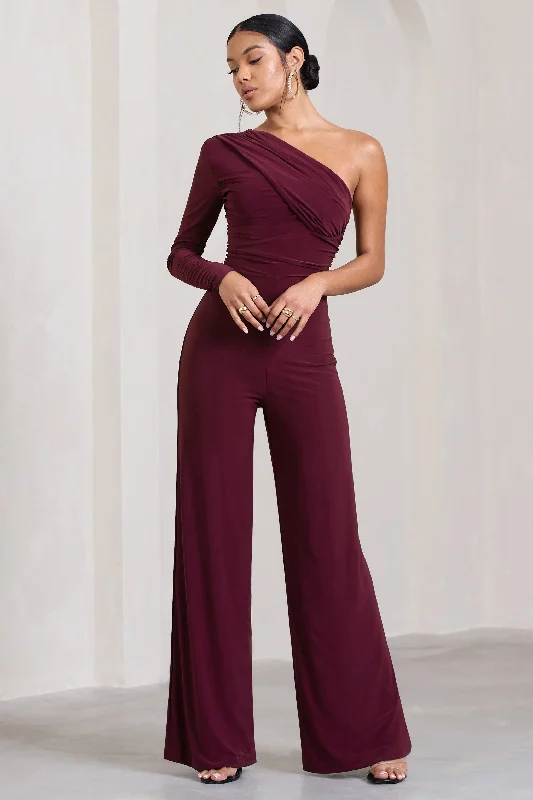 mila-burgundy-one-shoulder-ruched-wide-leg-jumpsuit-cl128142069