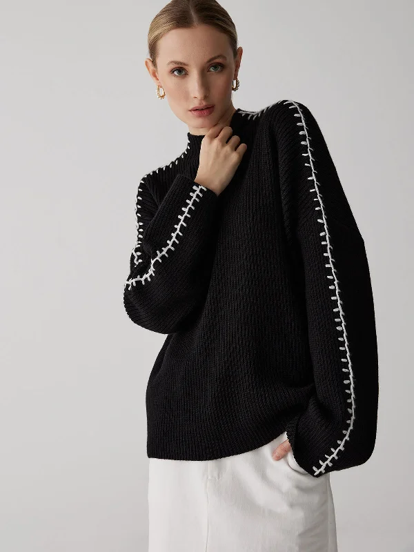 mock-neck-contrast-knit-sweater