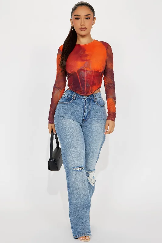 my-moment-mesh-corset-top-orange-combo