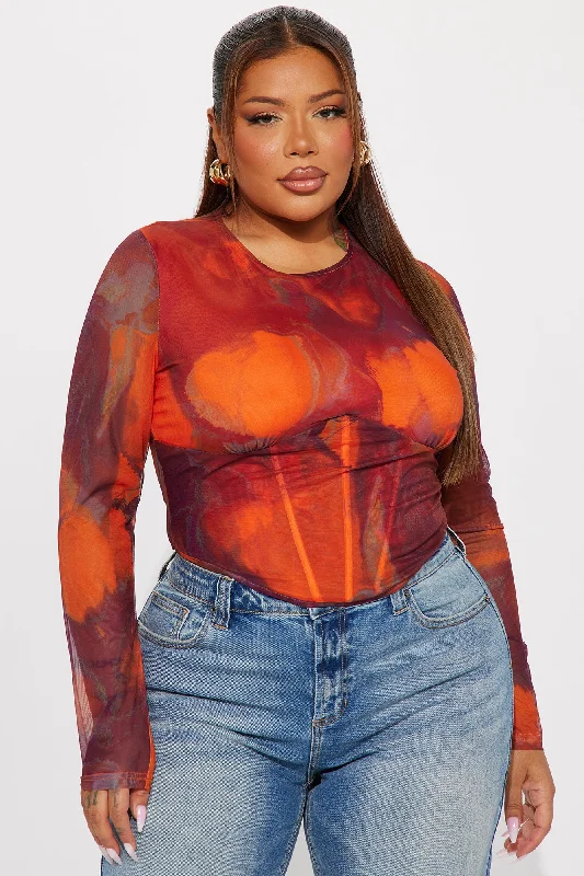 my-moment-mesh-corset-top-orange-combo