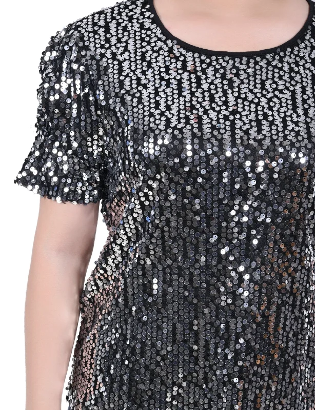 ny-collection-short-sleeve-sequined-top-petite