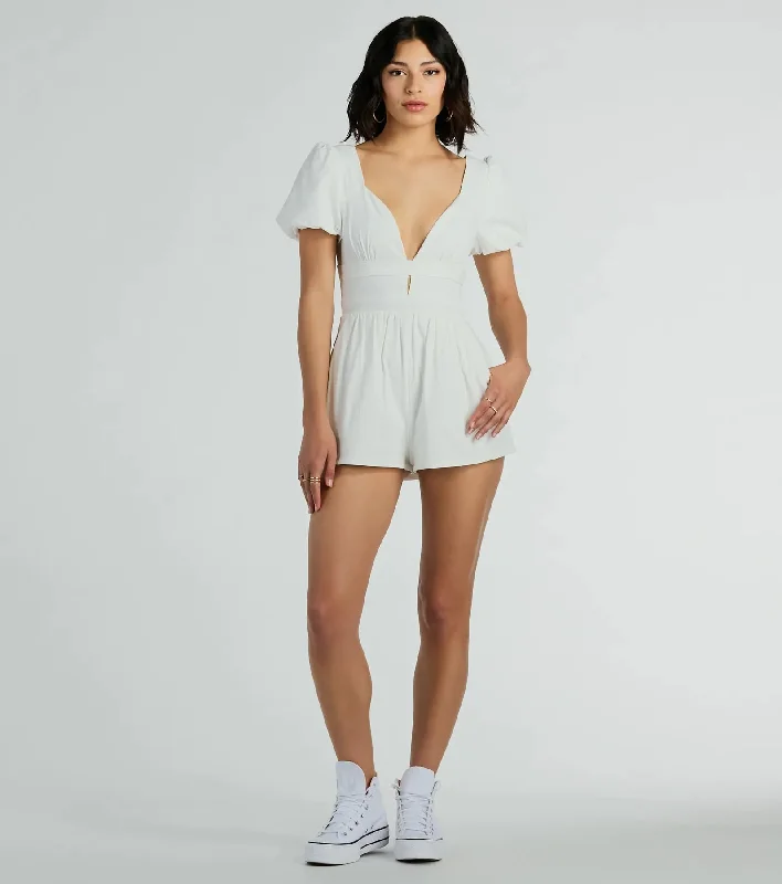 one-take-puff-sleeve-v-neck-linen-romper-063030250012