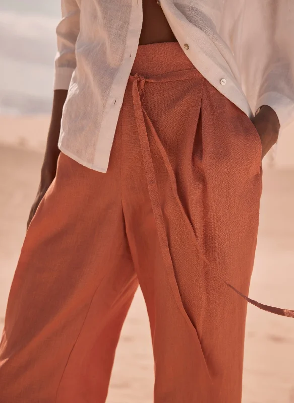 orange-linen-belted-trousers