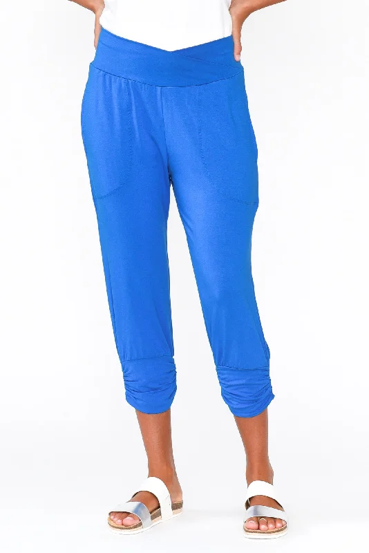 Perry Cobalt Bamboo Crop Pants