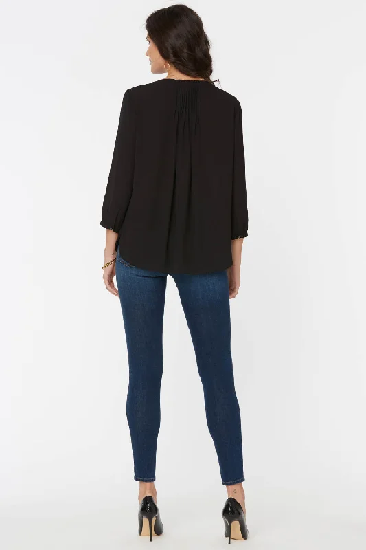 pintuck-blouse-black