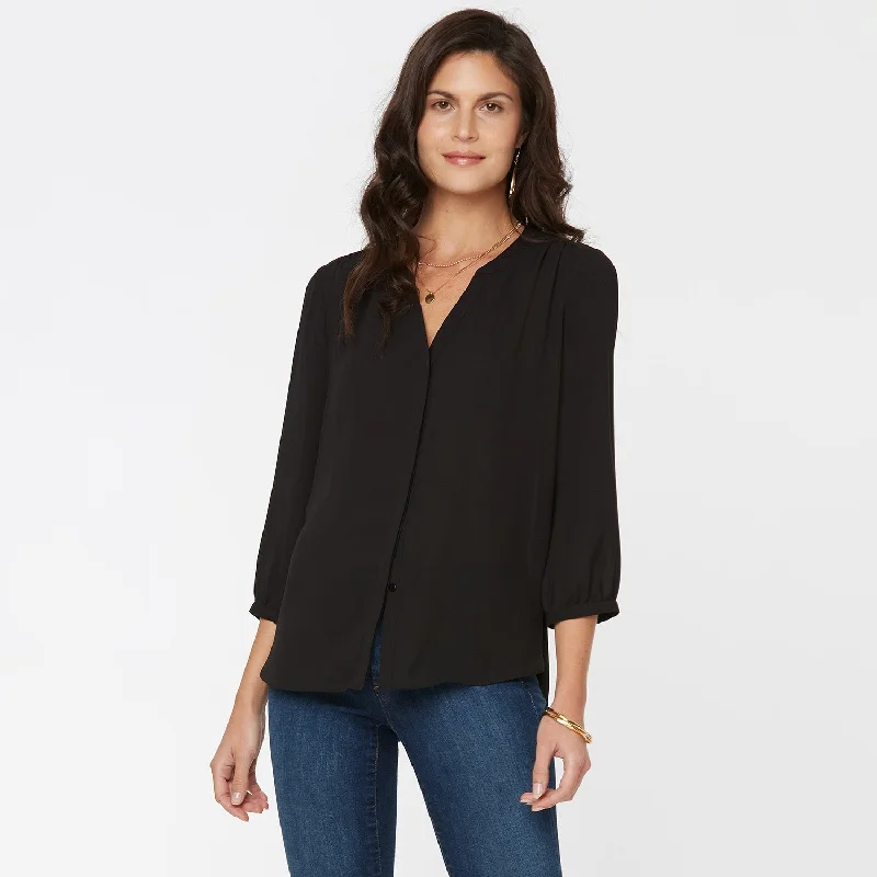 pintuck-blouse-black