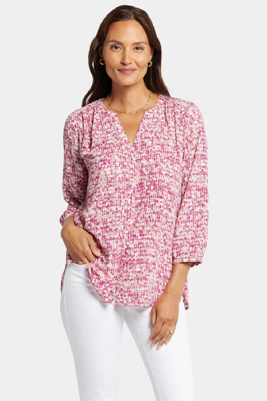 Pintuck Blouse - Pink Moon