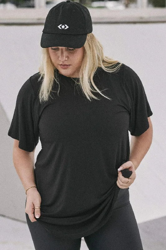 Black Slinky To Touch - Plain Boyfriend Tee