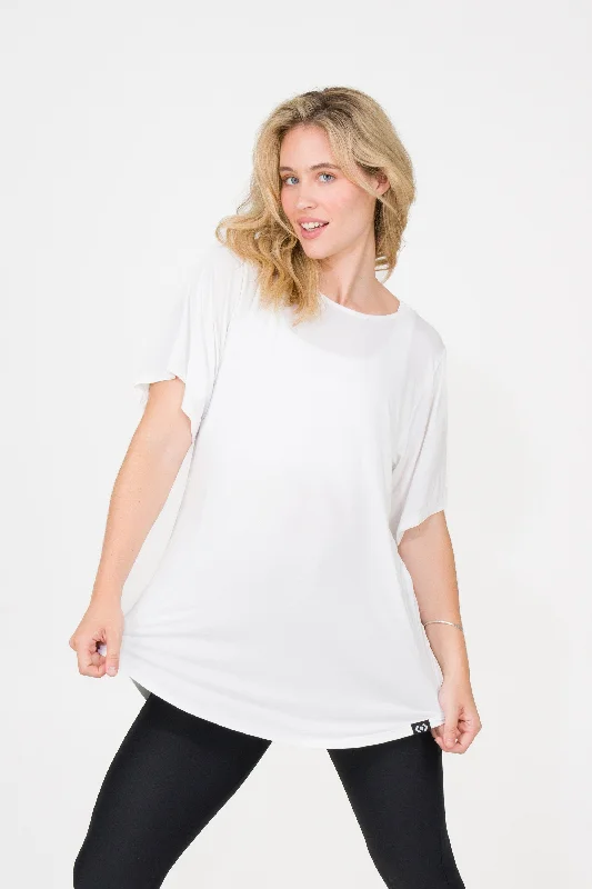 White Slinky To Touch - Plain Boyfriend Tee