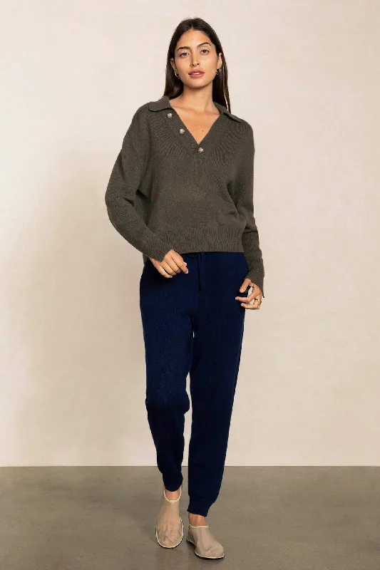 RENATA CROPPED CASHMERE HENLEY