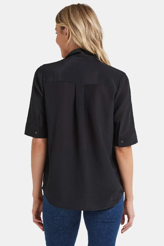 riley-silk-elbow-sleeved-blouse-black