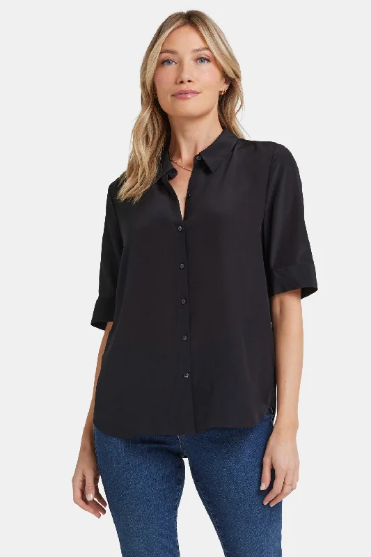 riley-silk-elbow-sleeved-blouse-black