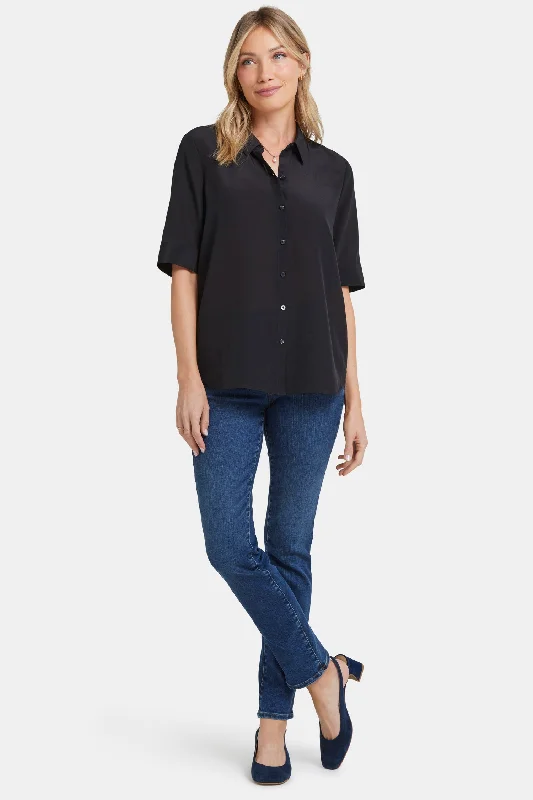 riley-silk-elbow-sleeved-blouse-black