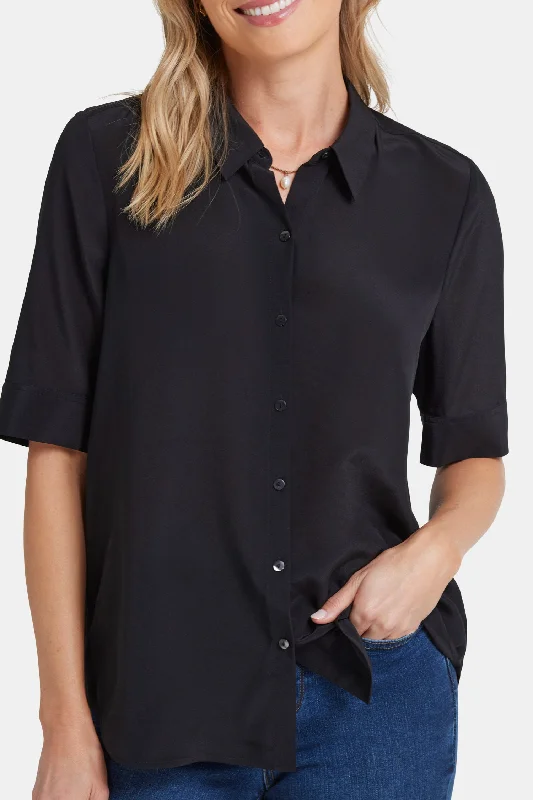 riley-silk-elbow-sleeved-blouse-black