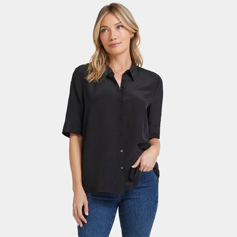 riley-silk-elbow-sleeved-blouse-black