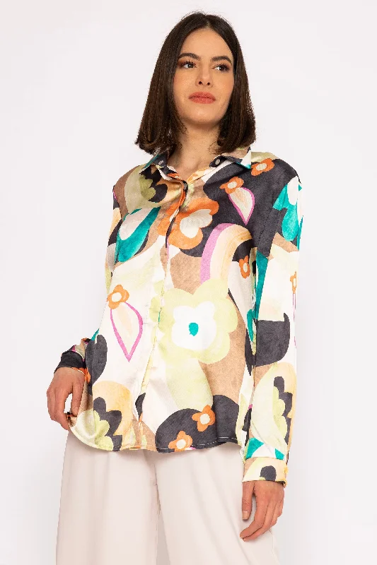 Sateen Shirt in Multi Print