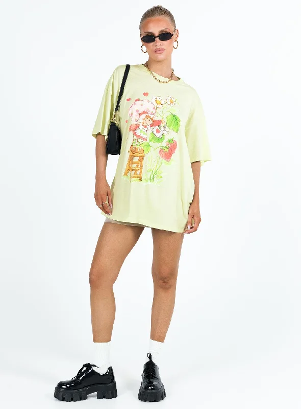 strawberry-girl-oversized-tee-green