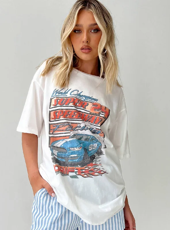 Super 24 Oversized Tee White