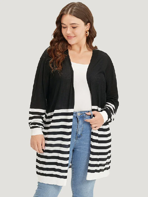 Supersoft Essentials Striped Open Front Cardigan