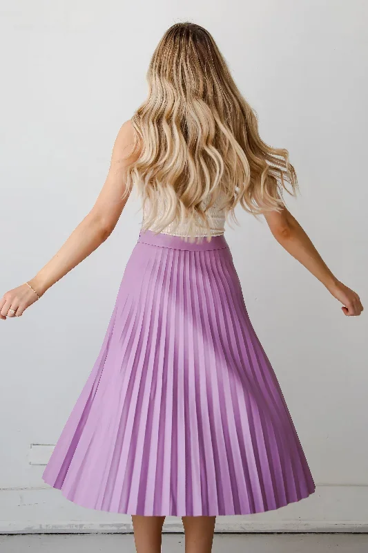 trendy-ease-lavender-leather-pleated-midi-skirt