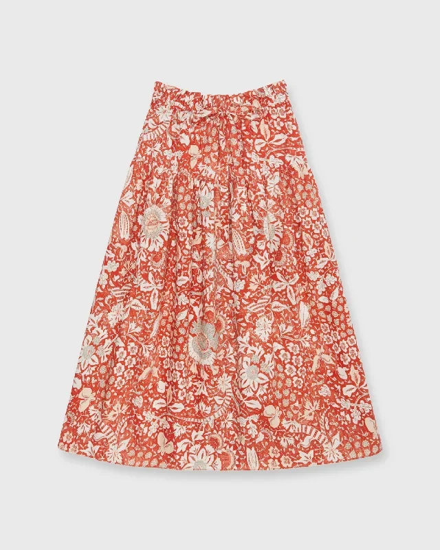 Fernanda Skirt in Orange Blossom Trailing Lotus