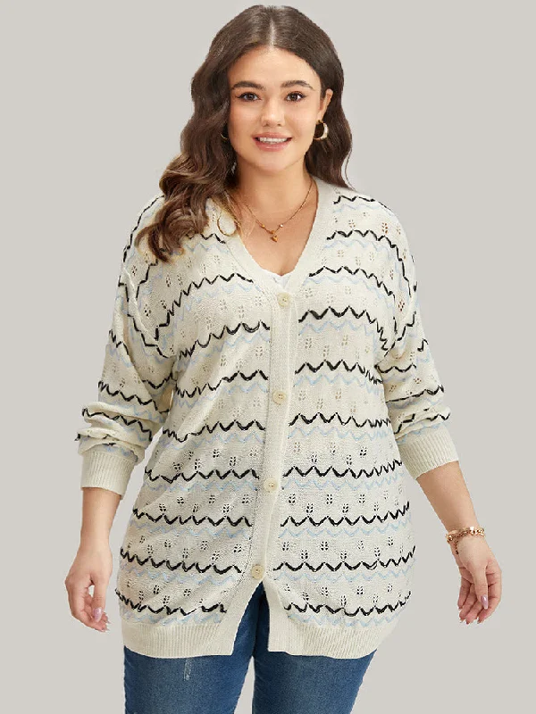 ultracool-wave-striped-eyelet-button-through-cardigan