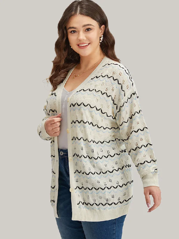 ultracool-wave-striped-eyelet-button-through-cardigan