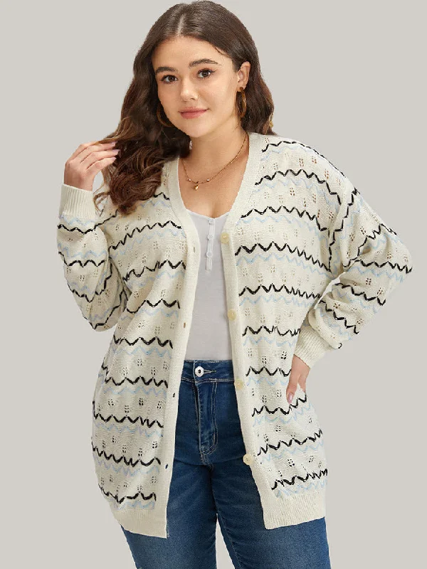 ultracool-wave-striped-eyelet-button-through-cardigan