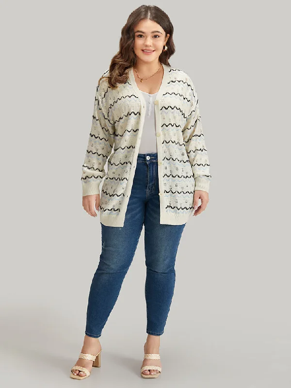 ultracool-wave-striped-eyelet-button-through-cardigan