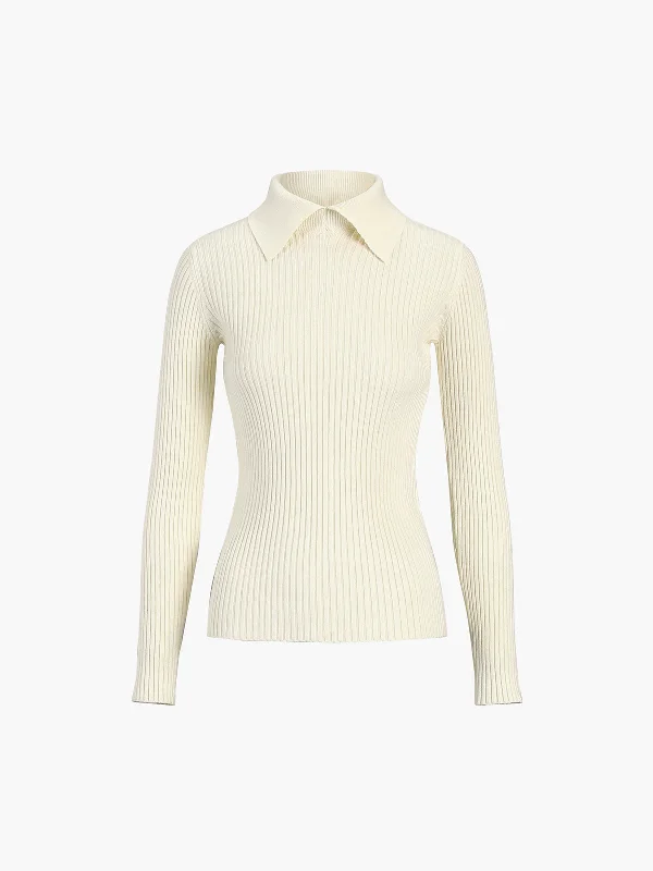 vanilla-polo-long-sleeve-knit-top