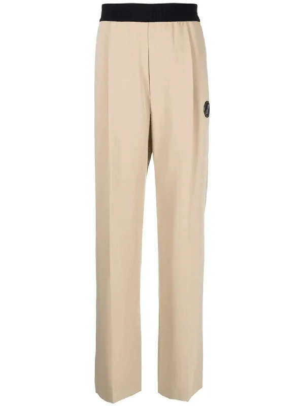 Beige Logo Trousers