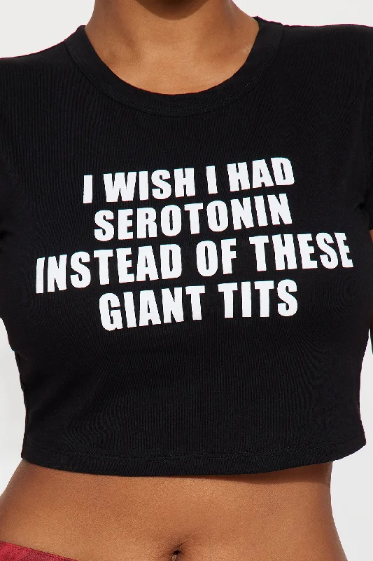 Wish I Had Serotonin Tee - Black